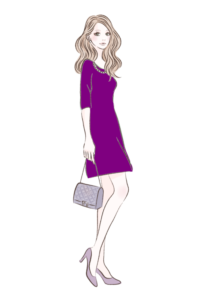 服装の色
紫色